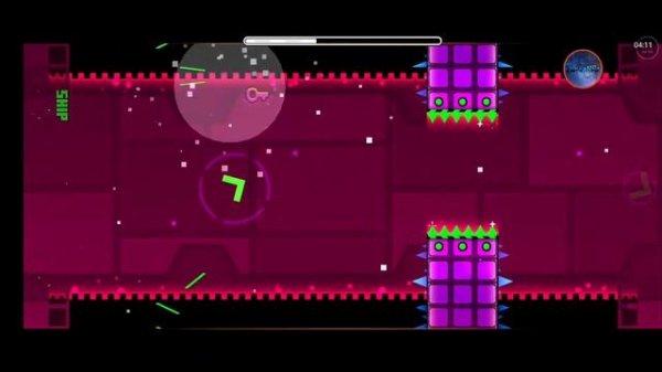 Прошел 2 уровень Nock Em на 3 монеты  в Geometry Dash SubZero.