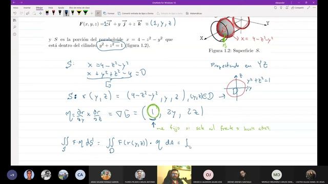 Cálculo superior: Integral de superficie en campo vectorial (Integral de flujo), Ejemplo 3 смотреть онлайн