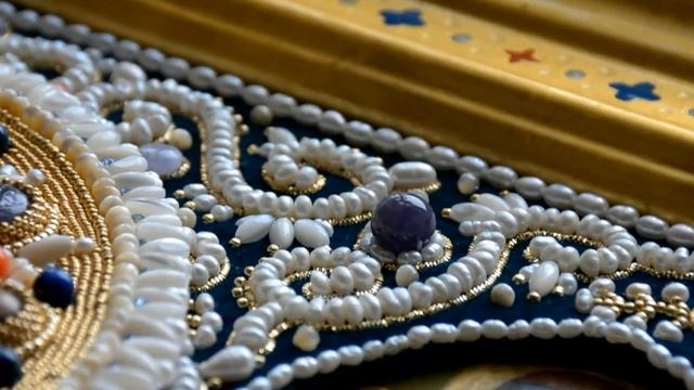 Жемчужный оклад для иконы. Видеообзор. смотреть онлайн