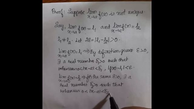 Uniqueness of Limit Theorem смотреть онлайн