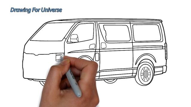 How to Draw a Toyota HiAce - Very Simple смотреть онлайн
