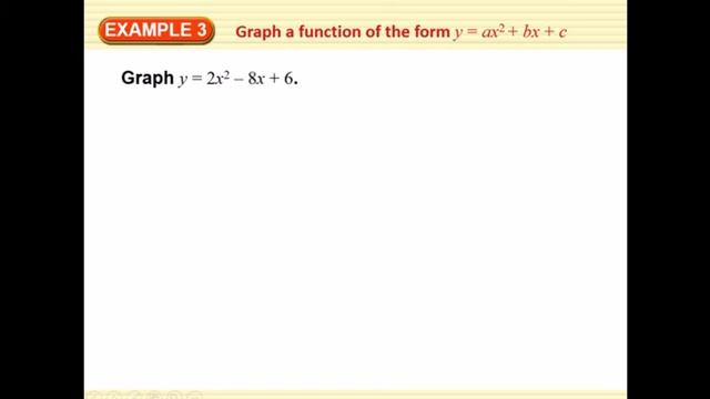 Algebra II, 4.1: Graphing Quadratic Functions in Standard Form смотреть онлайн
