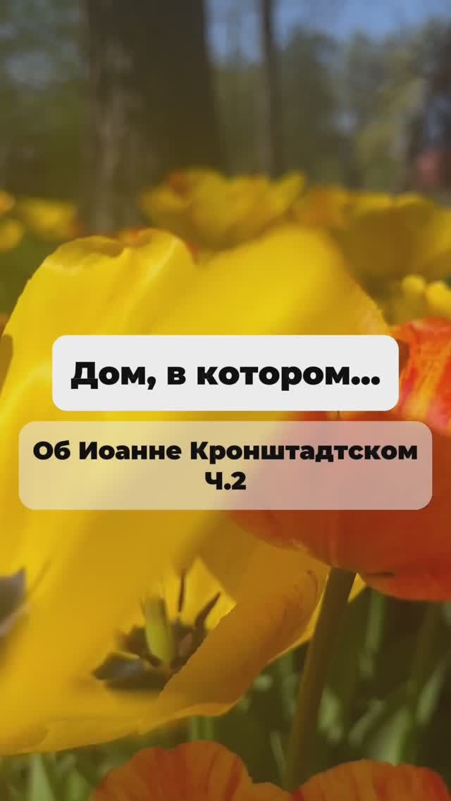 Дом, в котором… Об Иоанне Кронштадтском ч.2
