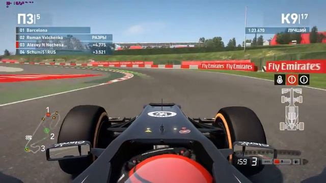 Тренировка, Гран При Испании, RACESIMULATOR.RU смотреть онлайн