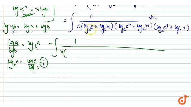 IIT JEE INTEGRALS Evaluate:
`int(log_(e x)e*log_(e^2x)e*log_(e^3x)e)/x dx` смотреть онлайн