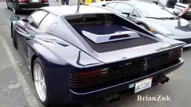 Koenig Bodied Ferrari Testarossa Twin Turbo Start and Accelerate Powered By www.BoomRide.com смотреть онлайн