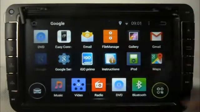 Volkswagen Android Car Stereo DVD GPS Wifi 3G смотреть онлайн