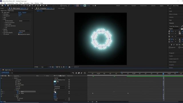 How to morph glowing ellipse shape in after effects | tutorial | from the moon to sun. смотреть онлайн