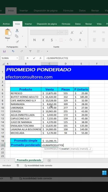 Cómo Calcular el Promedio Ponderado en Excel Paso a Paso смотреть онлайн