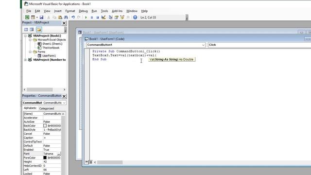 Sum Function in VBA Code| How do you make a calculator in Excel? смотреть онлайн