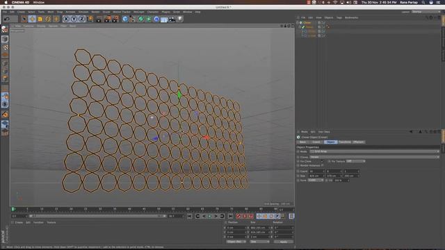 N Spline Cloning Setup Cinema 4d Tutorial смотреть онлайн
