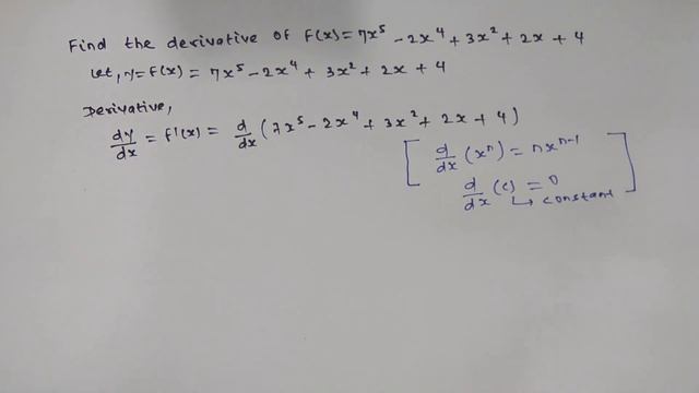 Derivative of (7x^5 -2x^4+3x^2+2x+4) смотреть онлайн