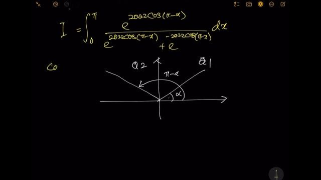 ∫e^(2022cos(x))/(e^(2022cos(x)) + e^(-cos(x))) dx [0, π]. Solve WITHOUT Taylor Series. смотреть онлайн