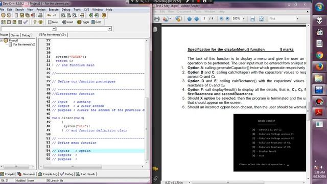 Dev C (Part 2) - Creating the Menu function смотреть онлайн