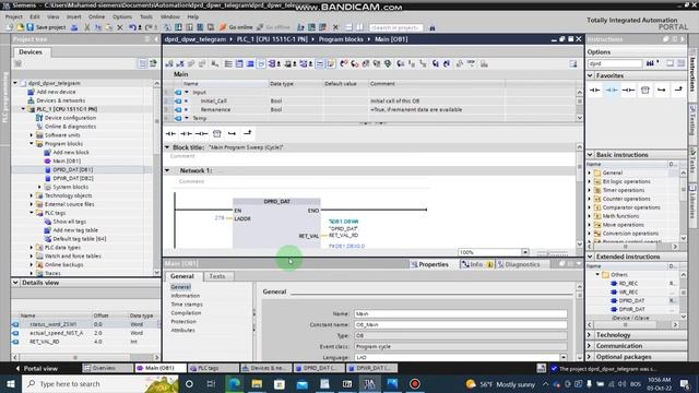 TIA Portal DPRD_DAT (read Data) And  DPWR_DAT (write Data) DP Slave And PROFINET IO Devices