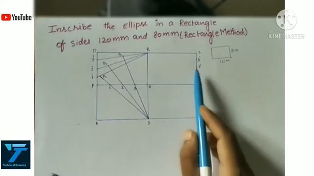 Draw ellipse By Rectangle Method//Engineering Drawing смотреть онлайн