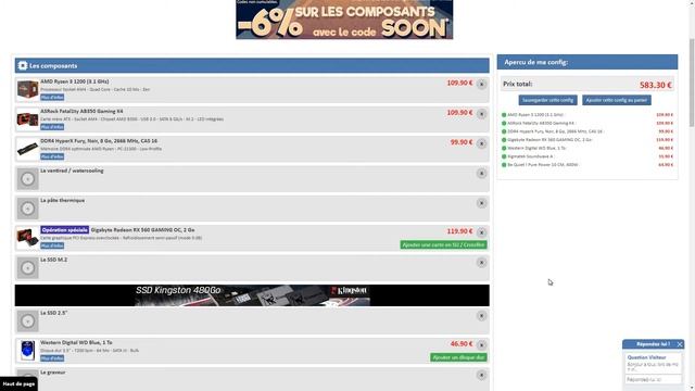 Config PC Gamer De Noël à 600€