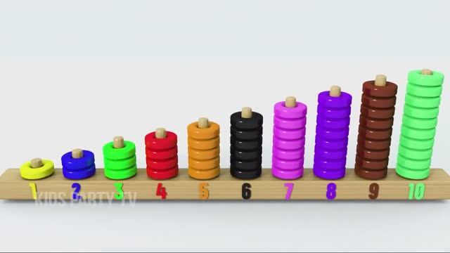 Цветная Пирамидка РАДУГА - Деревянные Обучающие Игрушки Для Малышей | Анимация про цвета и цифры смотреть онлайн