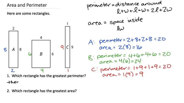 Area and Perimeter Video смотреть онлайн