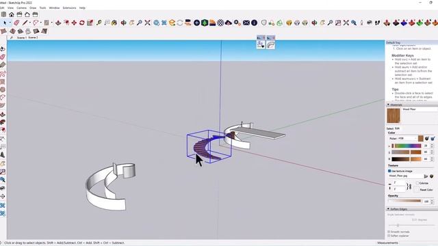 Modern Spiral stair in SketchUp | Advanced SketchUp tutorial смотреть онлайн