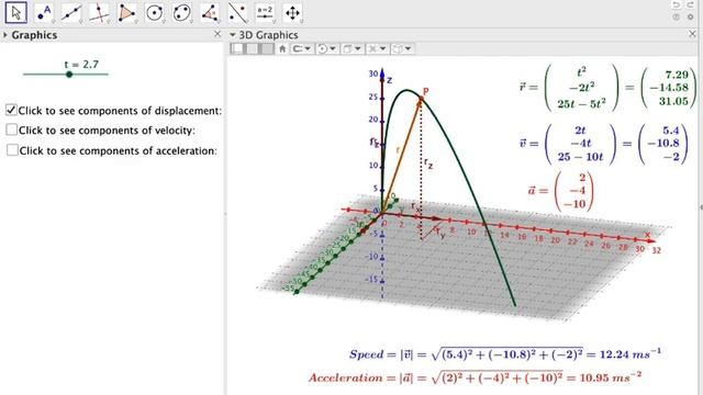 Exploring motion in three dimensions using GeoGebra смотреть онлайн