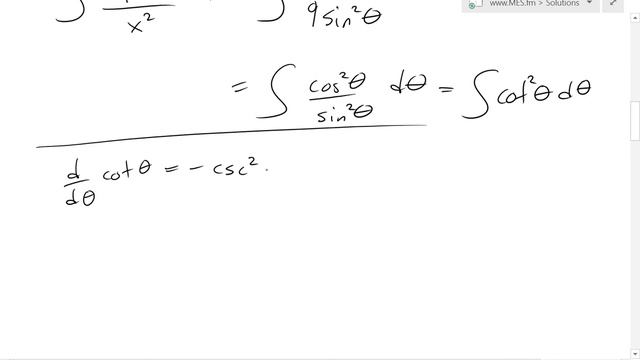 Trigonometric Substitution for Integrals: Example 1 смотреть онлайн