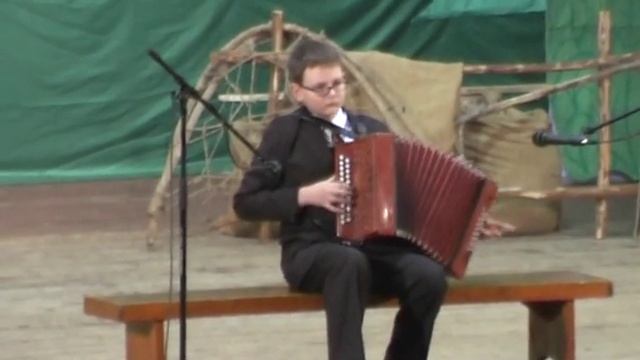 Folk waltz. Competition of harmonika players in Lithuania. Youth group. Playing Motiejus Pocys смотреть онлайн