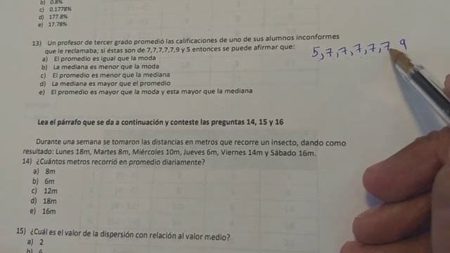 media, moda y mediana II PROBABILIDAD Y ESTADÍSTICA exani II CENEVAL смотреть онлайн