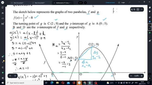 Grade 11 Interpreting graphs: Parabola смотреть онлайн