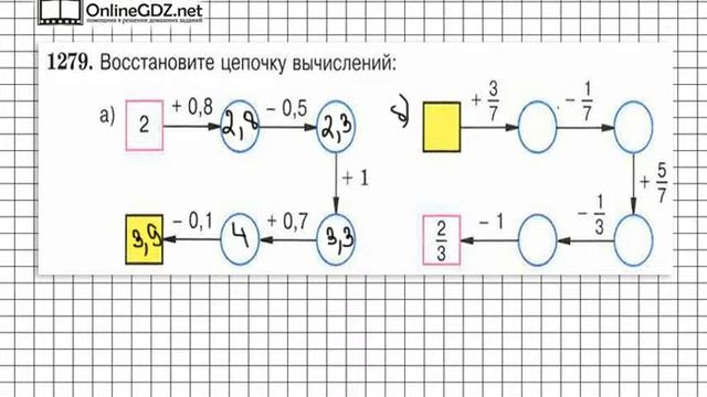 Задание № 1279 - Математика 5 класс (Виленкин, Жохов) смотреть онлайн