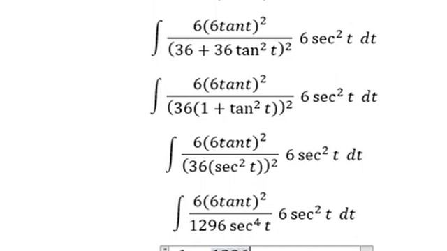 Calculus Help: Integral ∫ (6x^2)/(36+x^2 )^2 dx - Integration by trigonometric substitution смотреть онлайн