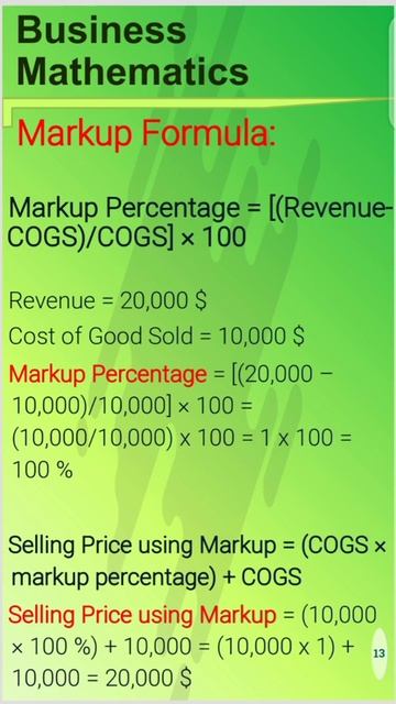 Business Mathematics/Mark-up Formula смотреть онлайн
