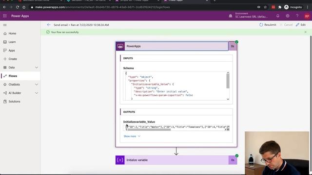 PowerApps - send collection to Flow / email смотреть онлайн