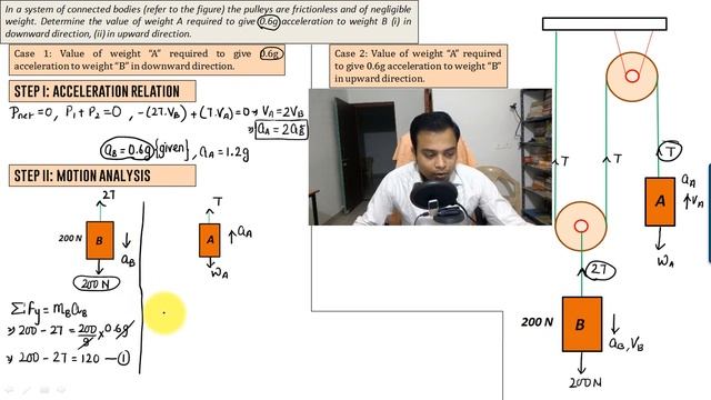 D' Alemberts Principle | Newtons Law of Motion | Dynamics | Problem 10 | смотреть онлайн