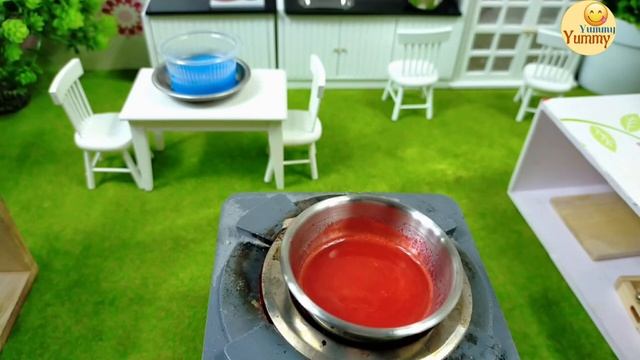 Miniature Rainbow Jelly Bottle Recipe | Summer Cakes | Mini Bakery Miniature Cooking By Yummy Yummy смотреть онлайн