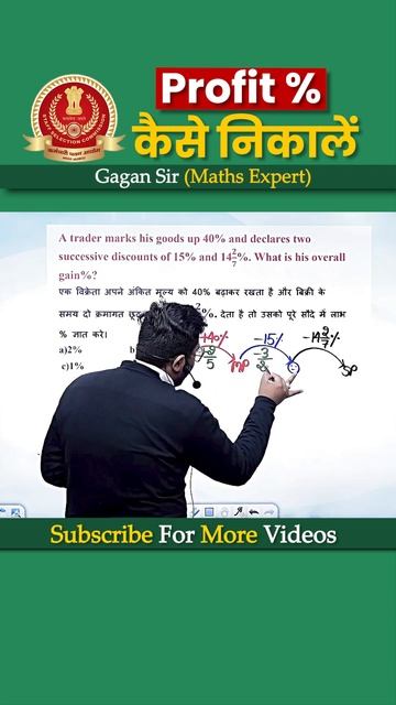 Profit % कैसे निकालें || Profit and loss by Gagan Pratap sir #shorts #ssc #cgl #chsl #mts #cpo #ib смотреть онлайн