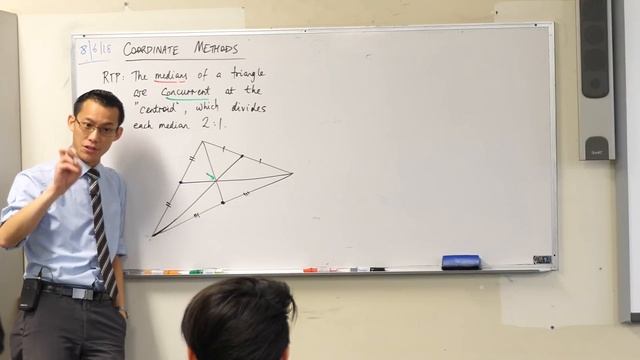 Concurrence of Medians (1 of 2: Proof via similar triangles) смотреть онлайн