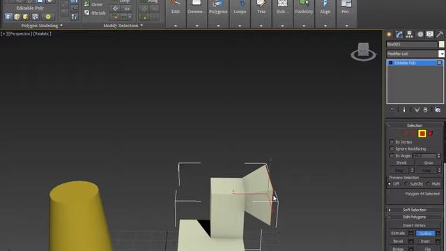 3D Max показываю функции Editable Poly ,extrude, Inset ,outline