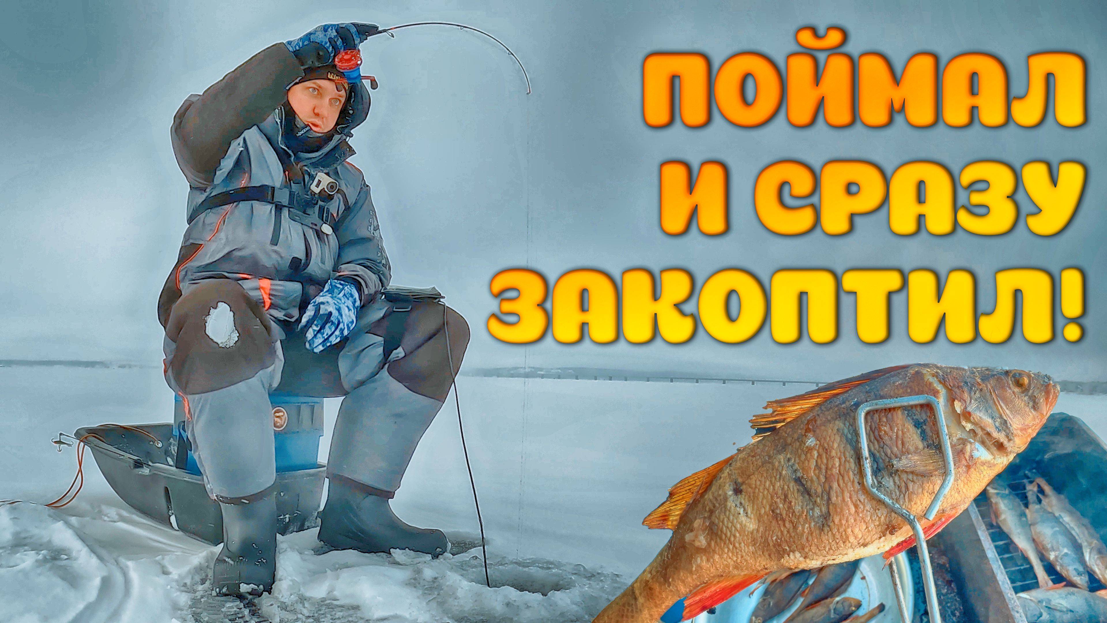 ПОЙМАЛ И СРАЗУ ЗАКОПТИЛ!!! Ловля ОКУНЯ на БАЛАНСИР! Зимняя рыбалка 2025.