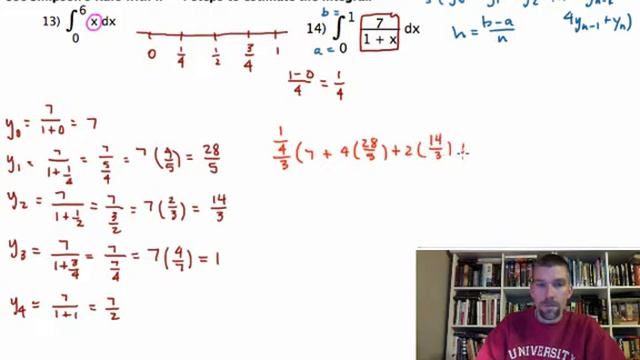 Calculus - 5.4-6.1 Review 14-16: Simpson's Rule смотреть онлайн