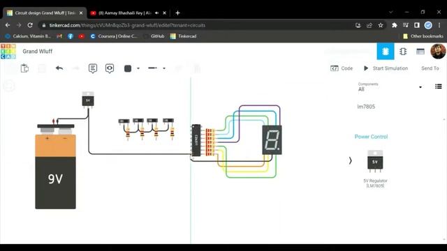 7 Segment Display Control With (CD4511) IC Using Tinkercad #Tinkercad #7segment #display #4511ic смотреть онлайн