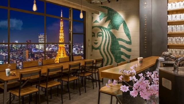 TOKYO Starbucks Ambience | Relaxing Jazz Music, Background Chatter, Coffee Shop Sounds,Cafe ASMR смотреть онлайн