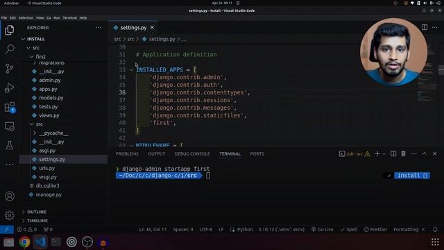 Django Folder Structure | Python Django Crash Course | Learn Django 5 (Part 2) || Code with SJ смотреть онлайн