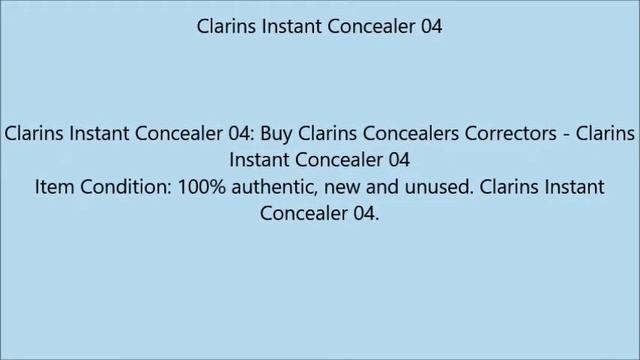Clarins Instant Concealer 04 смотреть онлайн