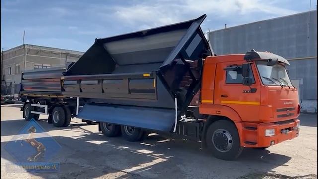 Самосвальный автопоезд Камаз-65115 со спальным местом... смотреть онлайн