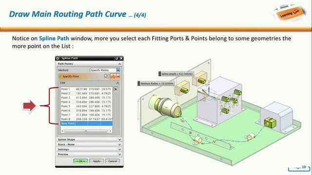 NX Electrical Routing - STEP 3 Activity 1 : Create Main Routing Path Curve For Wiring Harness
