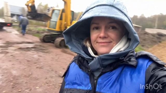 Стройка. Строим дом. Разбили всю дорогу. Кругом вода. Чуть не утонула смотреть онлайн