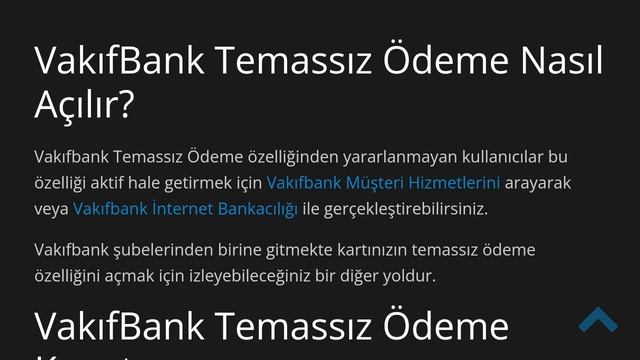 Vakıfbank Temassız Özelliği Açma смотреть онлайн