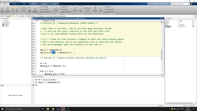 #5 MATLAB - From Zero to Hero | Common Programming Mistakes смотреть онлайн