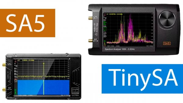 Анализатор спектра SA5 сравнение с TinySA Ultra